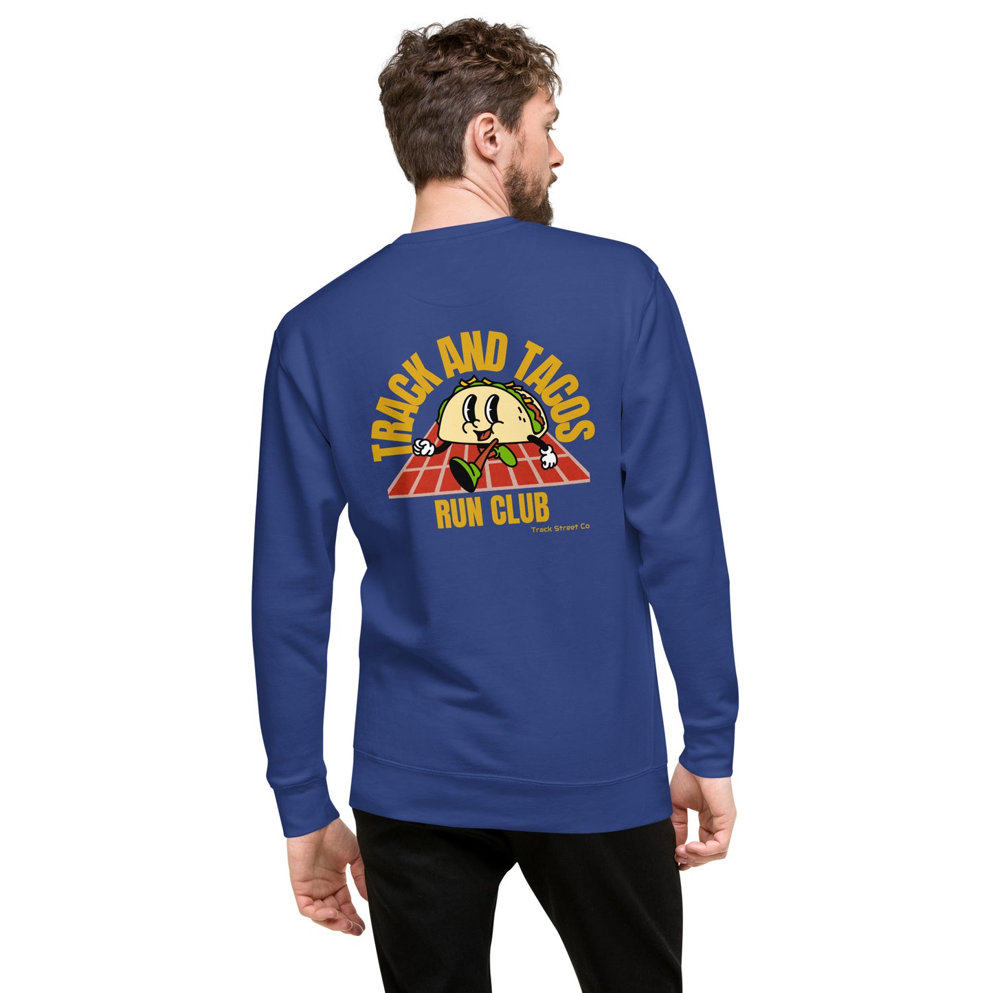 Track and Tacos Run Club Unisex Premium Sweatshirt