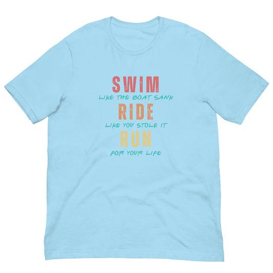 Swim, Bike, Run Unisex t-shirt