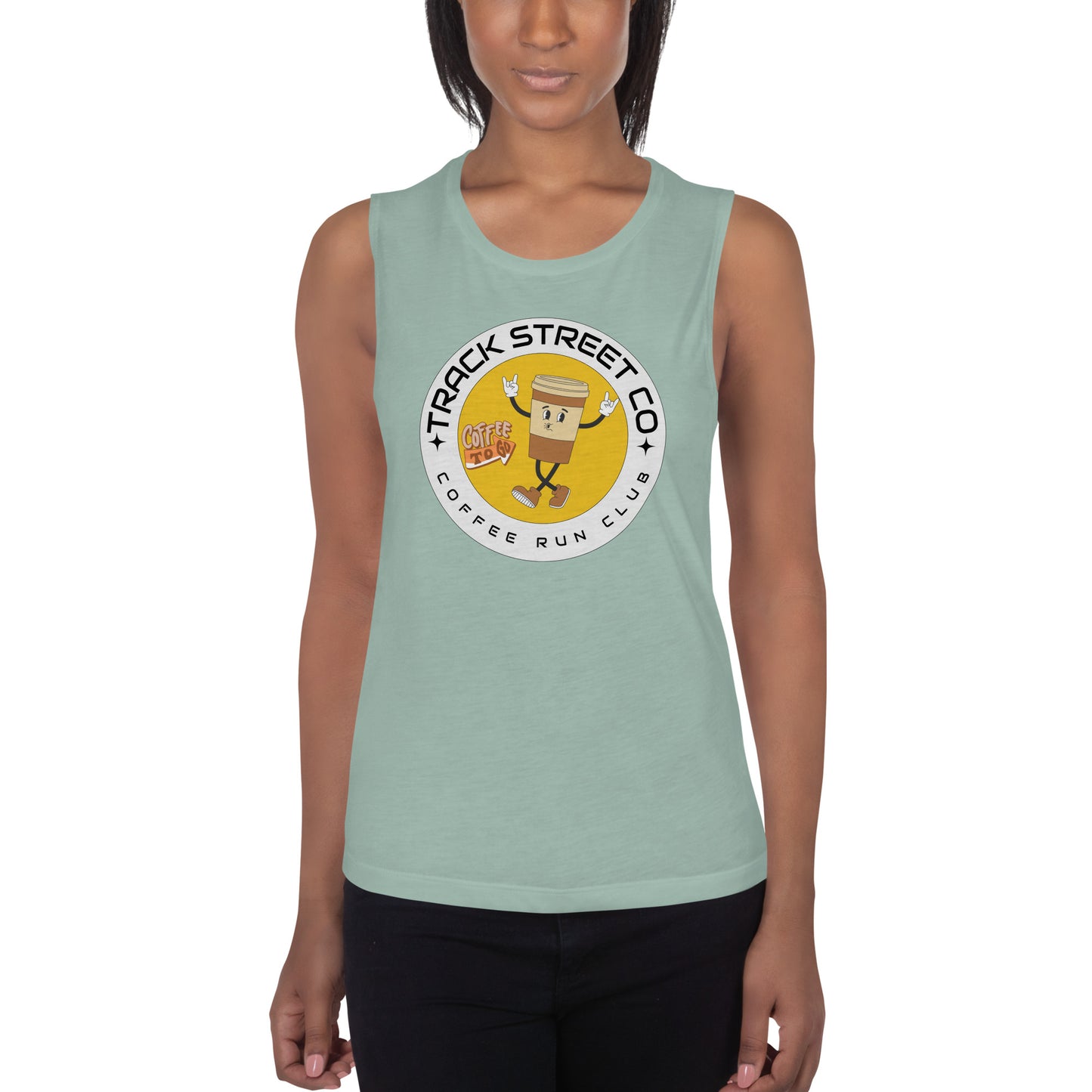 Coffee Run Club Ladies’ Muscle Tank