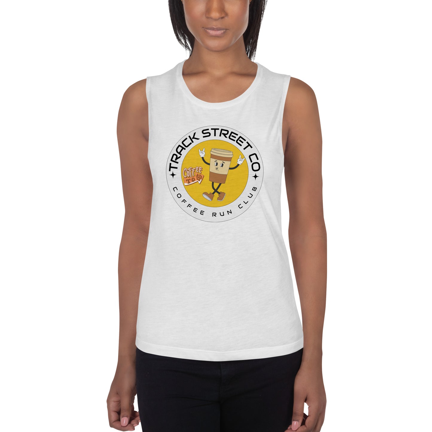 Coffee Run Club Ladies’ Muscle Tank